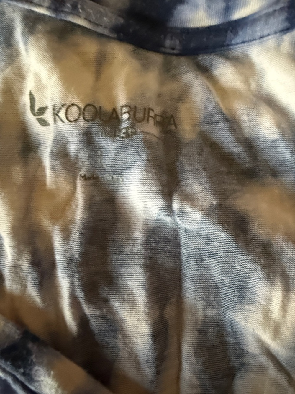 Koolaburra Navy and White Tie-Dye short sleeve and pant pjs - Picture 2 of 3